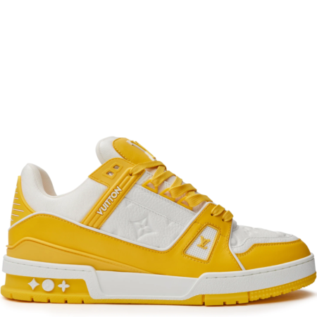 Louis Vuitton LV Trainer Low 'Yellow Monogram Denim White' (1AA6XN)