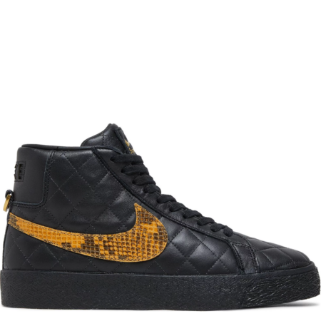 Nike SB Blazer Mid Supreme 'Black Snakeskin' (DV5078 001)