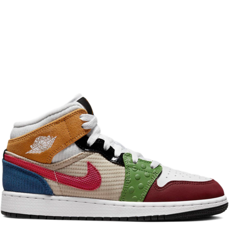 Air Jordan 1 Mid GS 'Multi Patchwork' (DR6957 100)