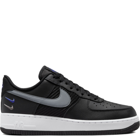 Nike Air Force 1 '07 'Double Swoosh - Black Racer Blue' (FD0666 001)