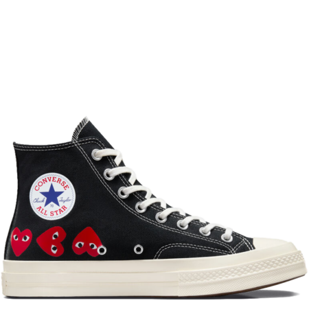 Converse Chuck 70 High Comme des Garçons PLAY 'Multi Heart - Black' (A08147C)