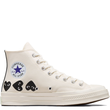 Converse Chuck 70 High Comme des Garçons PLAY 'Multi Heart - Milk' (A08148C)