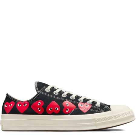 Converse Chuck 70 Low Comme des Garçons PLAY 'Multi Heart - Black' (A08149C)