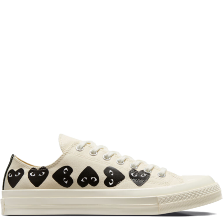 Converse Chuck 70 Low Comme des Garçons PLAY 'Multi Heart - Milk' (A08150C)