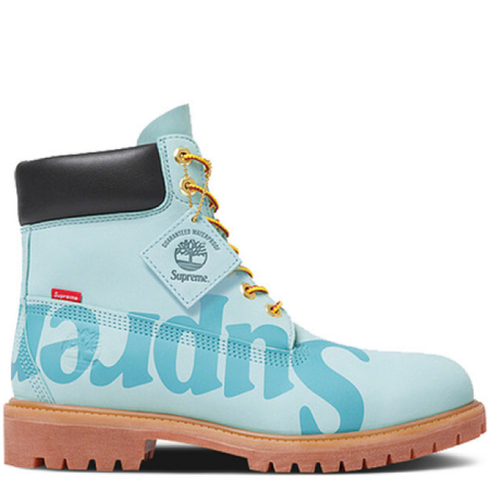 Timberland 6 Inch Premium Waterproof Boot Supreme 'Big Logo - Light Blue' (TB 0A2MTD BW1)