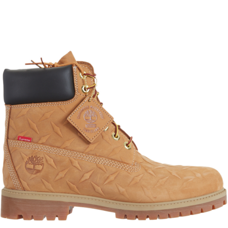 Timberland 6 Inch Premium Waterproof Boot Supreme 'Embossed Diamond Plate - Wheat' (SUP6INCH WHT)