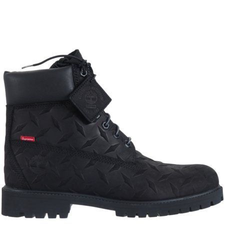 Timberland 6 Inch Premium Waterproof Boot Supreme 'Embossed Diamond Plate - Black' (TB0A6DE1 001)